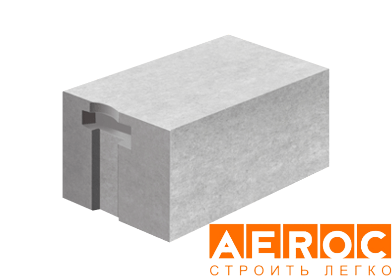 Газобетон Аэрок D400 паз-гребень В2.0 625х400х250 мм